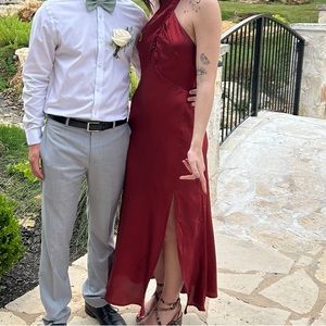 ASTR the label Marissa Satin Halter Neck Midi